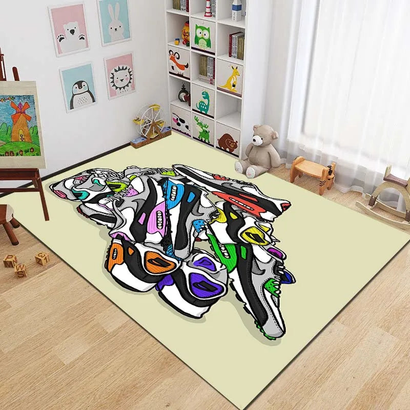 15 Sizes Sneakers Room Rug Doormat Shoe Bath Non-Slip Carpet