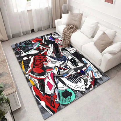 15 Sizes Sneakers Room Rug Doormat Shoe Bath Non-Slip Carpet